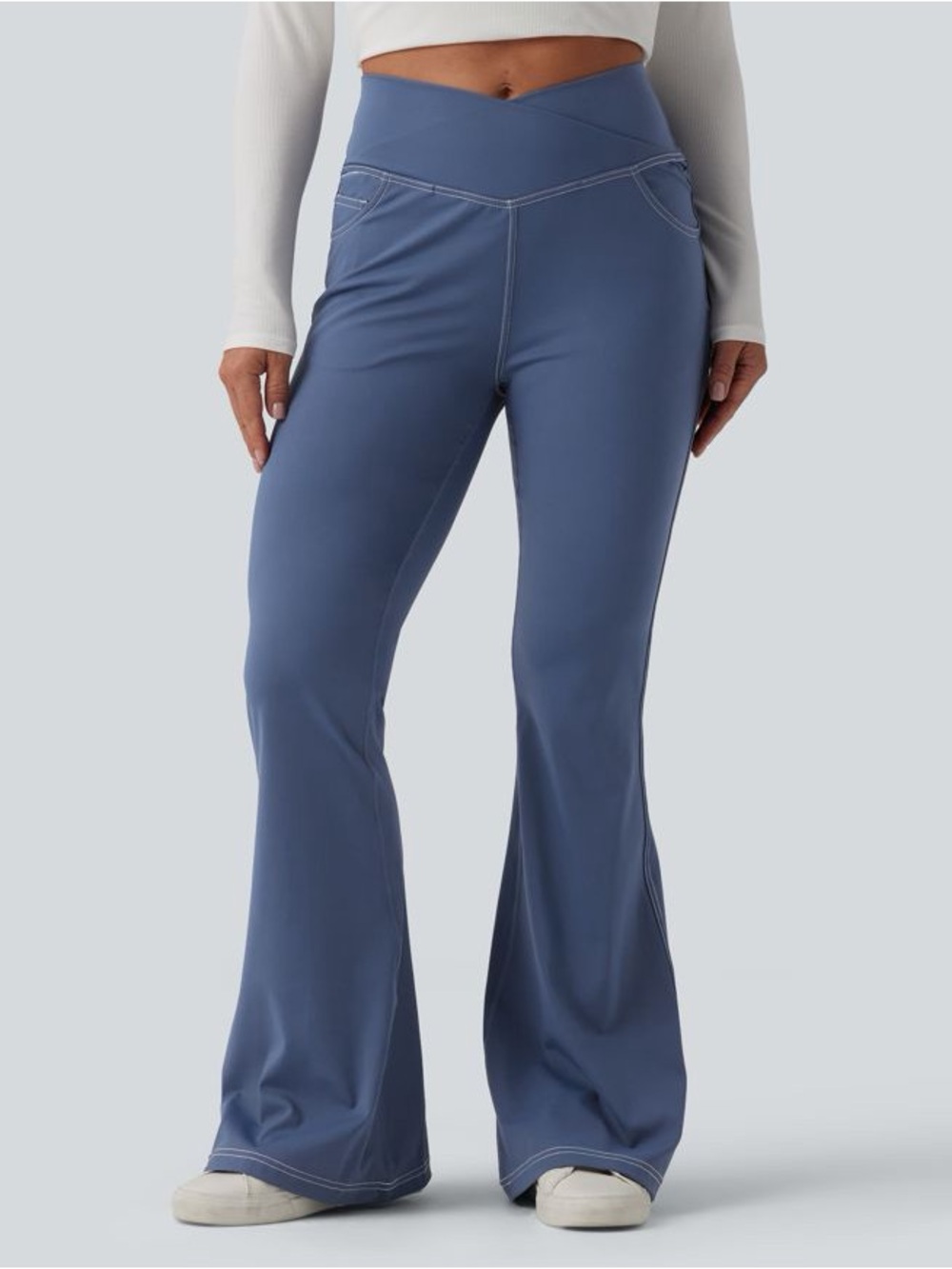 Women’s Blue flare-Leg Pants small regular length NWOT - Picture 5 of 5